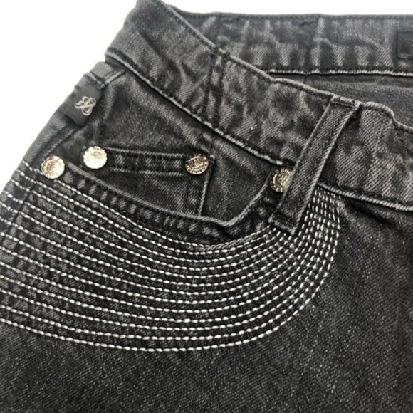 RARE ROCK & REPUBLIC BERLIN SKINNY JEANS 25x34 BLACKWASH MADE IN USA 🇺🇸 - Picture 3 of 14